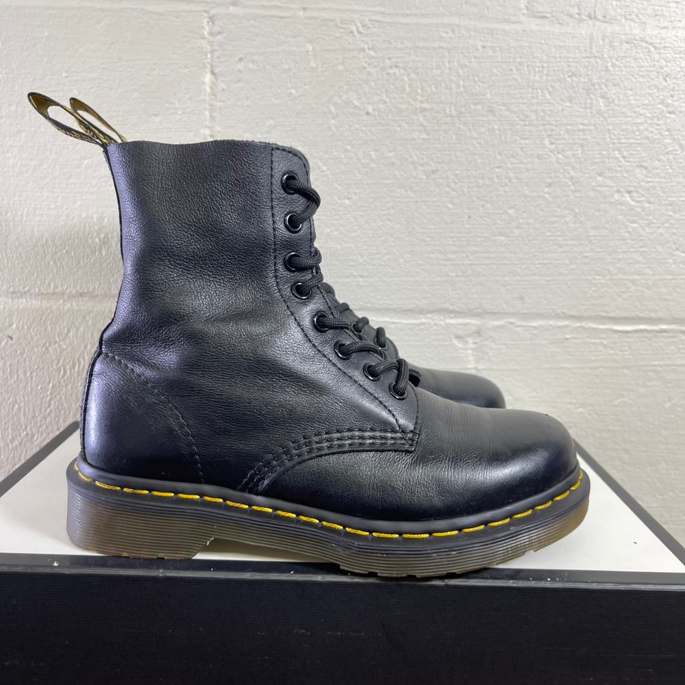 Dr. Martens 1460 Pascal Black Leather Ankle Boots Lace‎ up Women's 6 US/4 UK